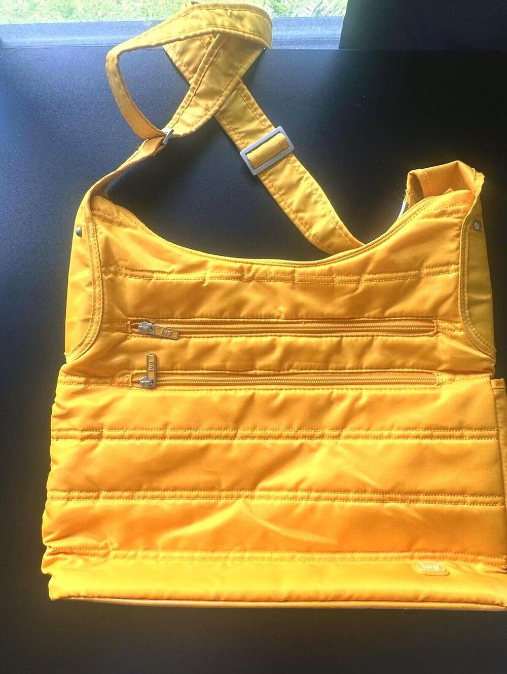 Lug Cable Car Quilted Yellow Shoulder Bag - Like New